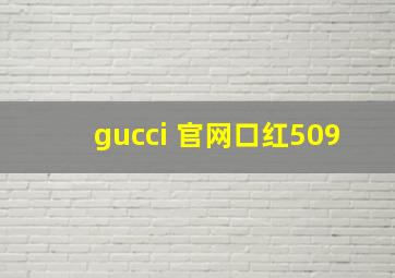 gucci 官网口红509